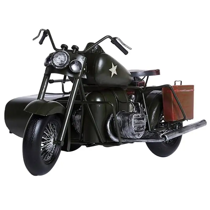 

1pc Military Motorcycle Model Creative Bar and Cafe Arts and Crafts for Decoration (Dark Green)