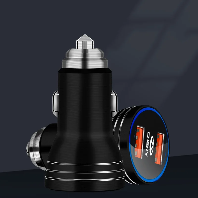 

Dual USB Car Charger 4.8A Fast Charing 2 Port 12-24V LED For For Chery Tiggo 8 Pro Tiggo 8plus New 5 plus 7pro Arrizo 5 a3 a5 e5