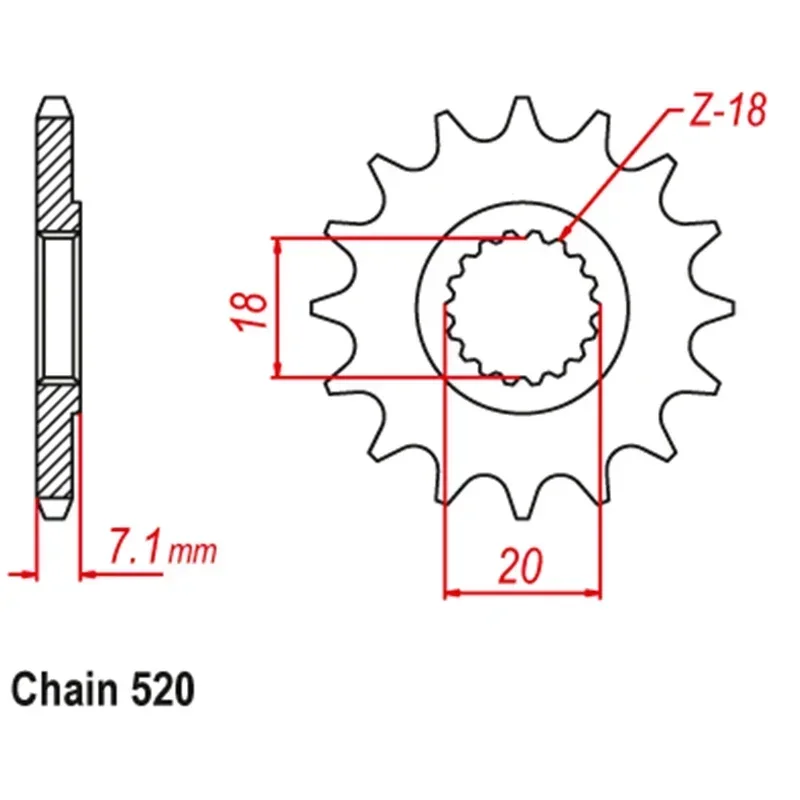 Ланцюг Lopor 520 12 13T стальная передняя звездочка с ЧПУ для мотоцикла Suzuki RM125 RM 125 1978-2020