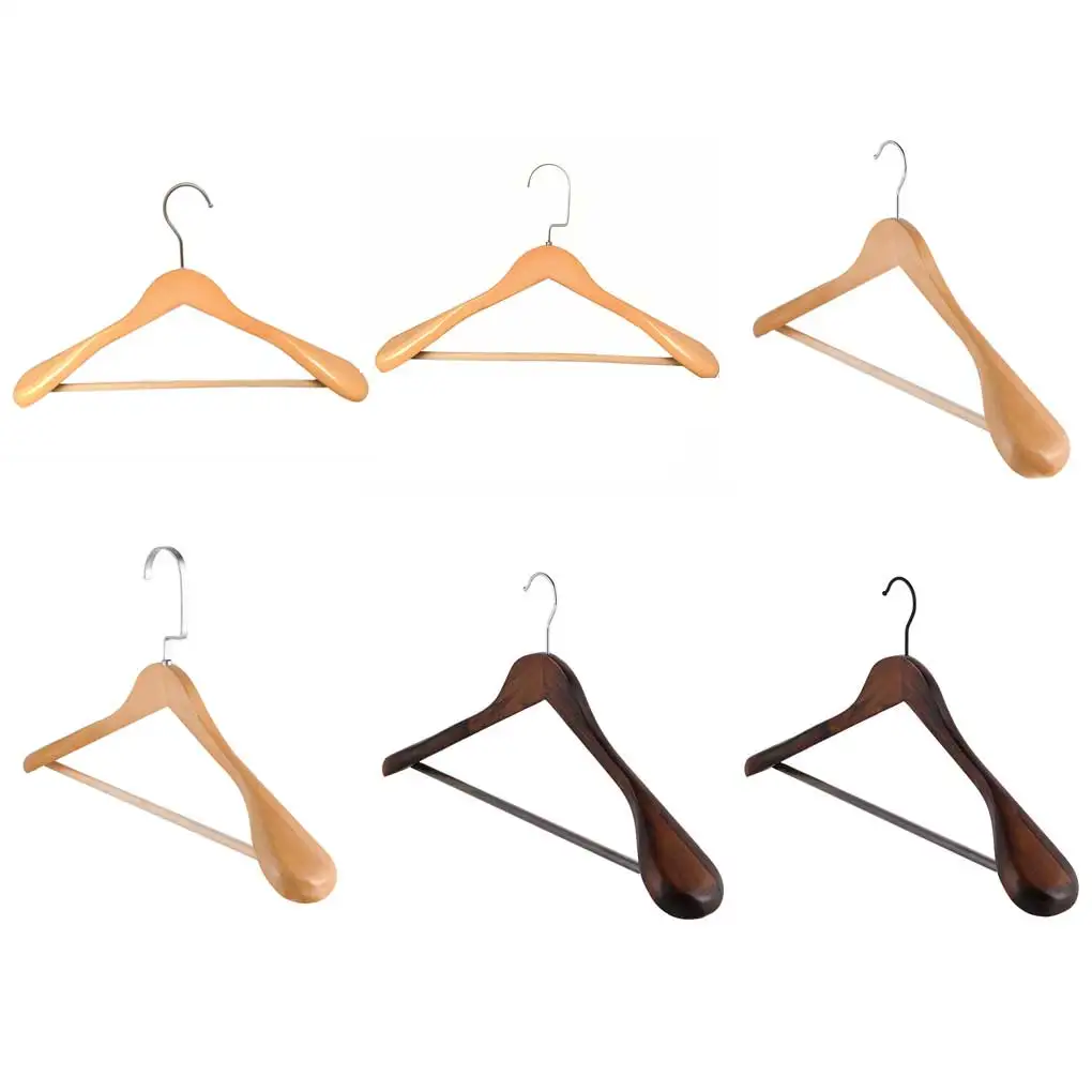 

Wood Clothes Hanger Living Room Wardrobe Closet Clothing Suit Hook Rack