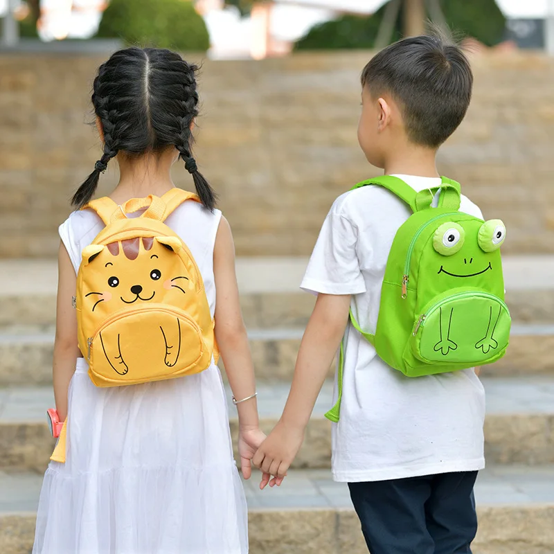 

Новый маленький школьный ранец для мальчиков и девочек, милый детский рюкзак с 3d-рисунком лягушки, детская школьная сумка для детского сада
