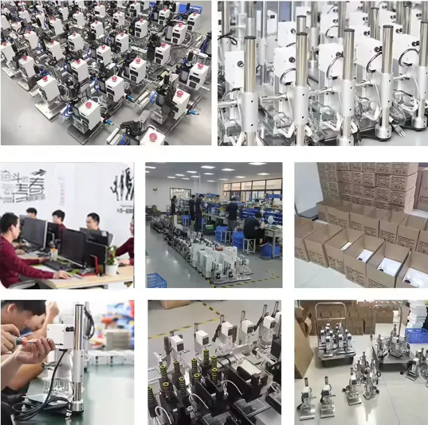 Производитель кожи Eming Специальная пневматическая горячая тиснение фольгой Hine