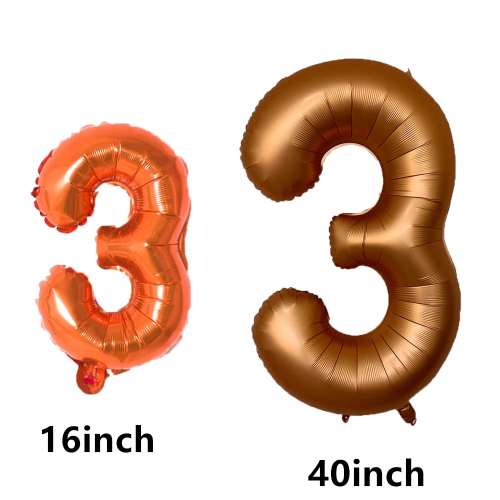 

40-дюймовые Оранжевые Воздушные Шары С Цифрами 0-9 Фольгированные Шары Для Украшения Дня Рождения, Свадьбы