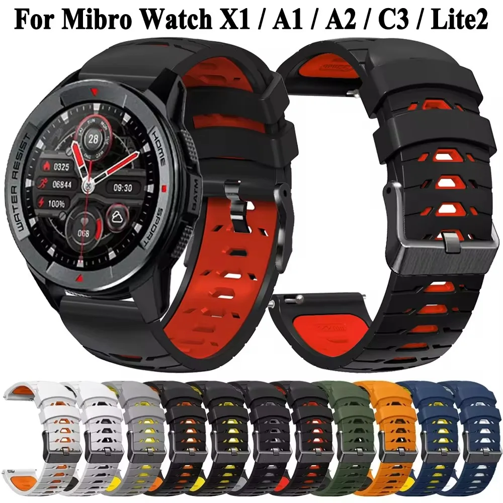 Ремешок силиконовый для наручных часов Xiaomi Color 2 MI Watch S1/Pro Active браслет смарт-часов