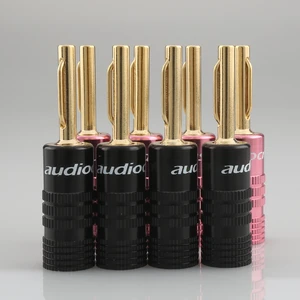 16Pcs 24K Gold plated Speaker cable Banana Plugs Connectors DIY Speaker Cable hot selling Banana Plug
