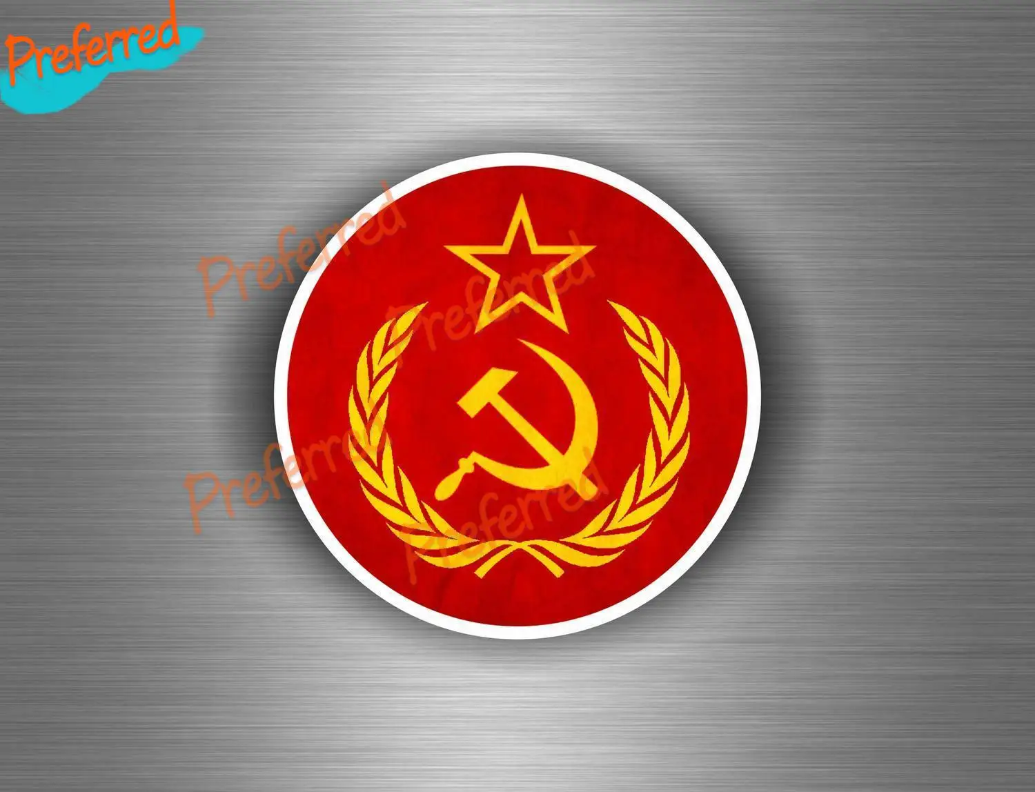 

High Quality Sticker Former Soviet Union SSSR Urss Russian Soviet Flag Vinyl Decal Badge Car Window Car Styling Decal Pvc