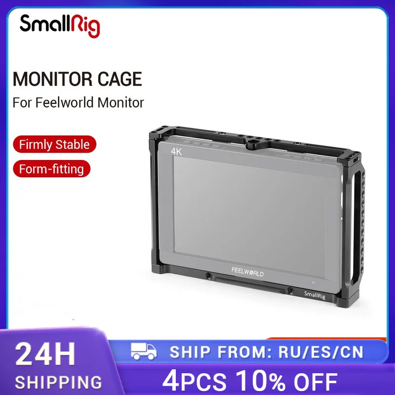 

SmallRig 7 Inch Monitor Cage for Feelworld T7 703 703S and F7S Monitor Protective Cage With Nato Rail Threading Holes 2233