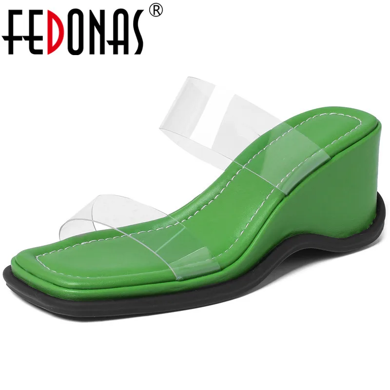 

FEDONAS/повседневные женские босоножки на платформе; Шлепанцы на танкетке; Модные выразительные туфли-лодочки; Летняя женская обувь для вечери...