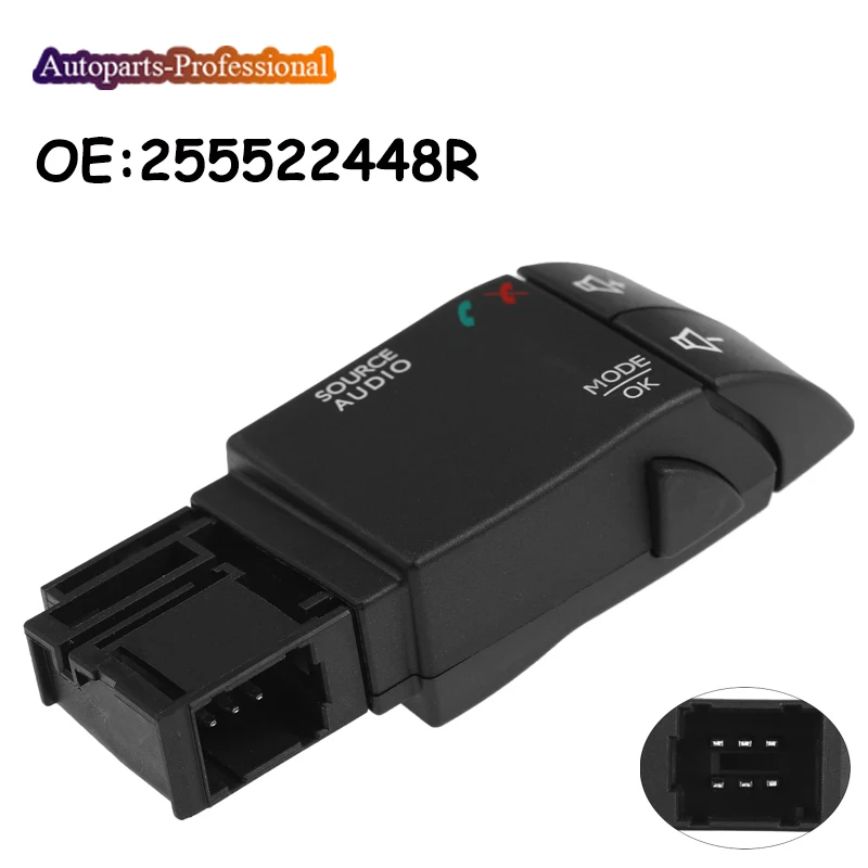 

High Quality Steering Wheel Radio Control Stalk Switch For Renault Clio MK4 2016-2019 255522448R Car Auto accessorie