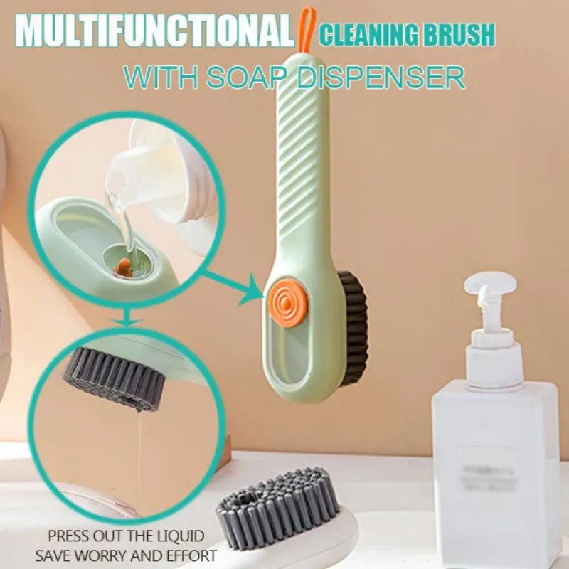 

Mintiml® Multifunctional Liquid Shoe Brush Cleaners Soap Dispenser Cleaning Brush for Footwear Household Cleaning Tool Dropshipp