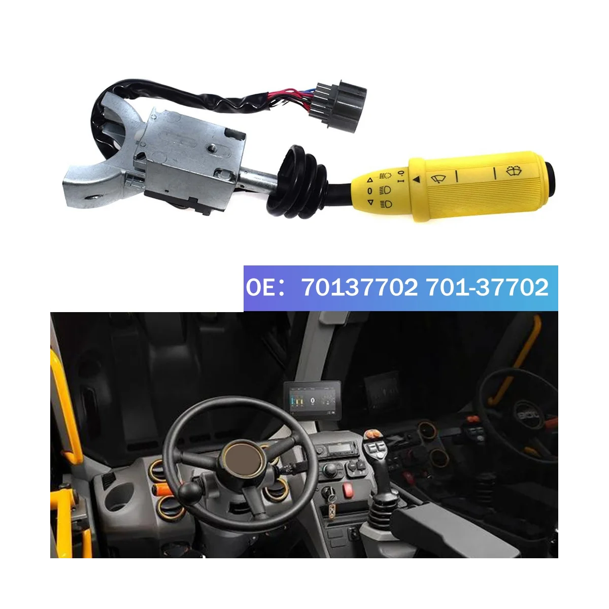 Переключатель поворотного сигнала для правой руки и колонны дворника стебель JCB