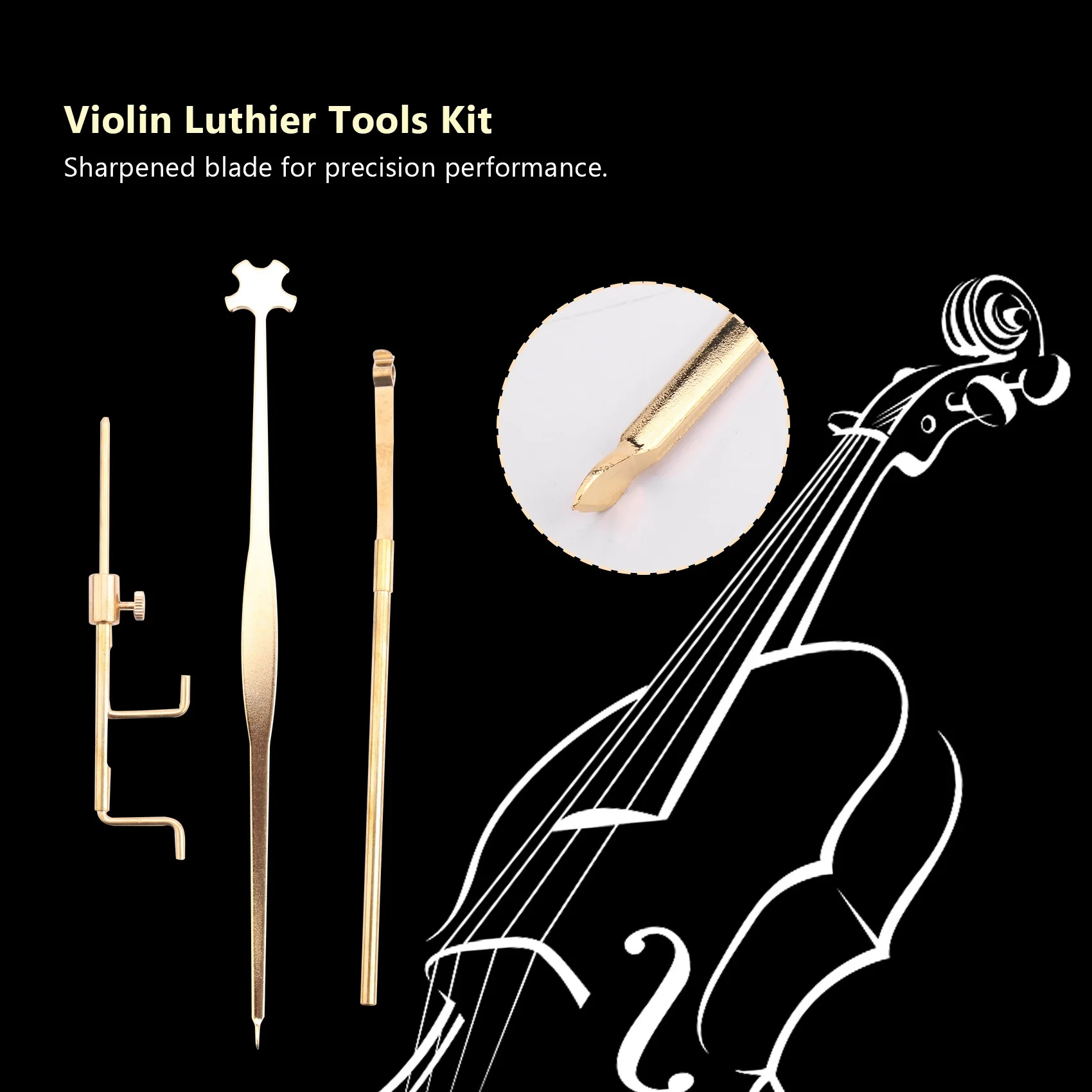 Латунный набор инструментов для скрипки звуковых стоек измеритель зажим