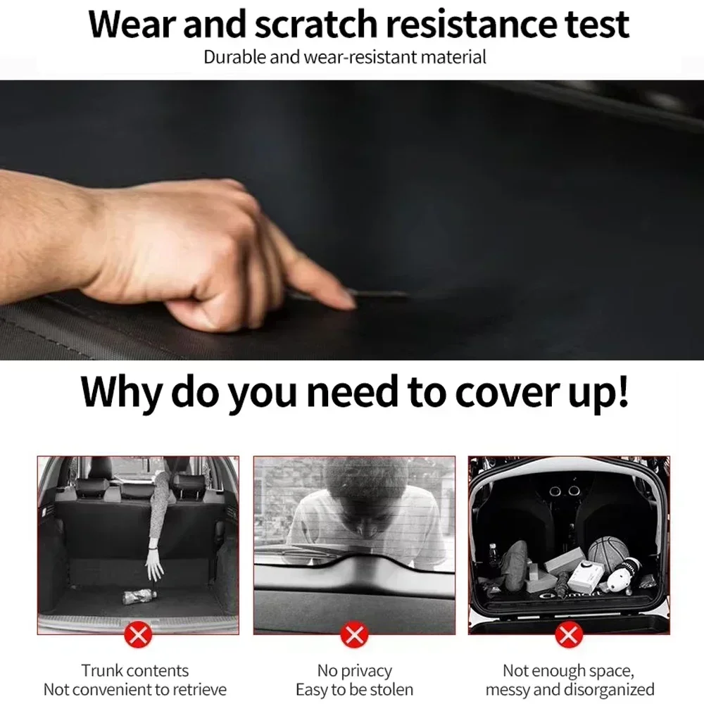 Занавеска в багажник автомобиля для Tiggo 7 Pro Max DR 6.0 Ebro S700 2020 ~ 2024 водонепроницаемая