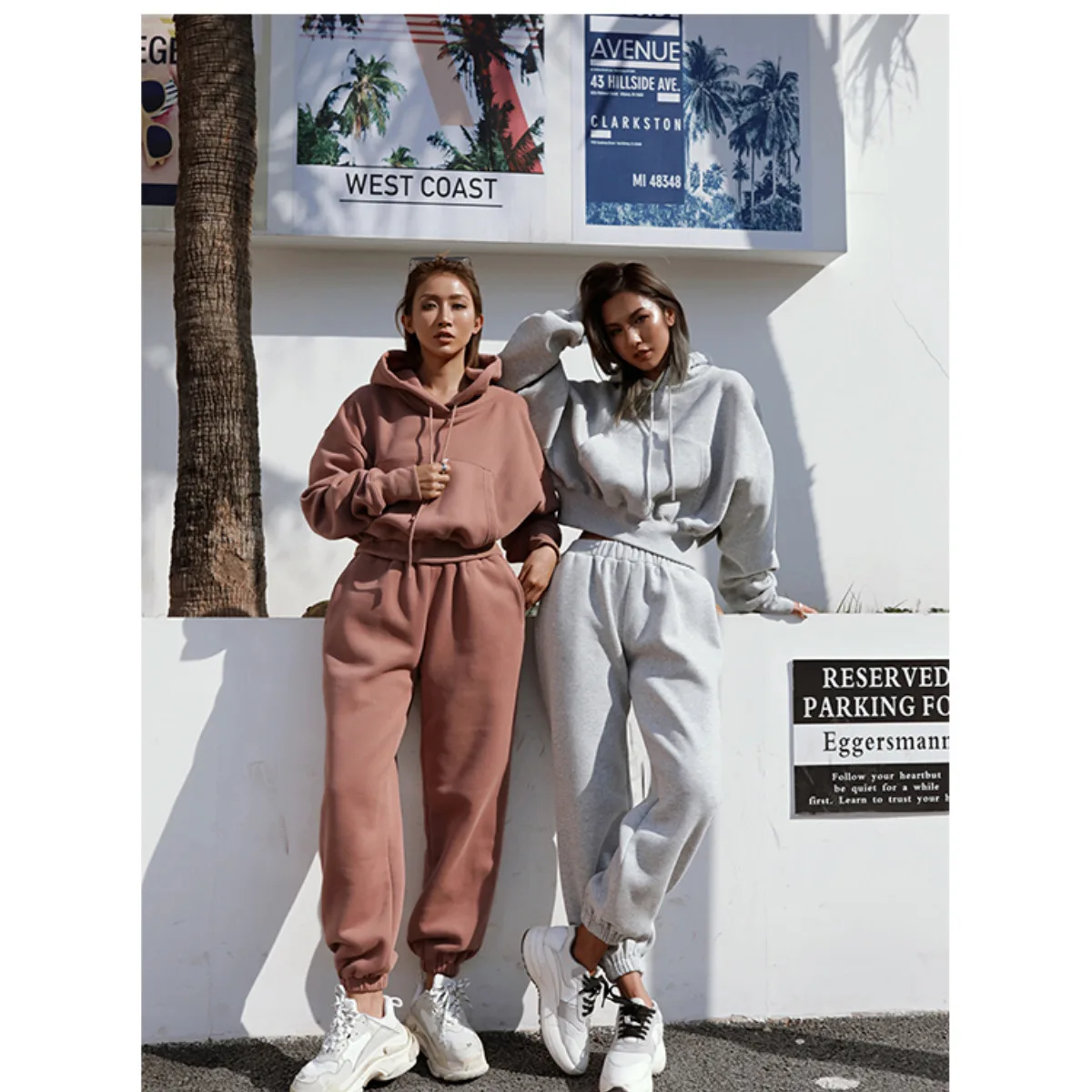 

Autumn Women's Fleece Tracksuit 2 Pieces Set Pullover Hoodies+Pants Sport Suit Female Winter Warm Sweatshirt Suit for Woman