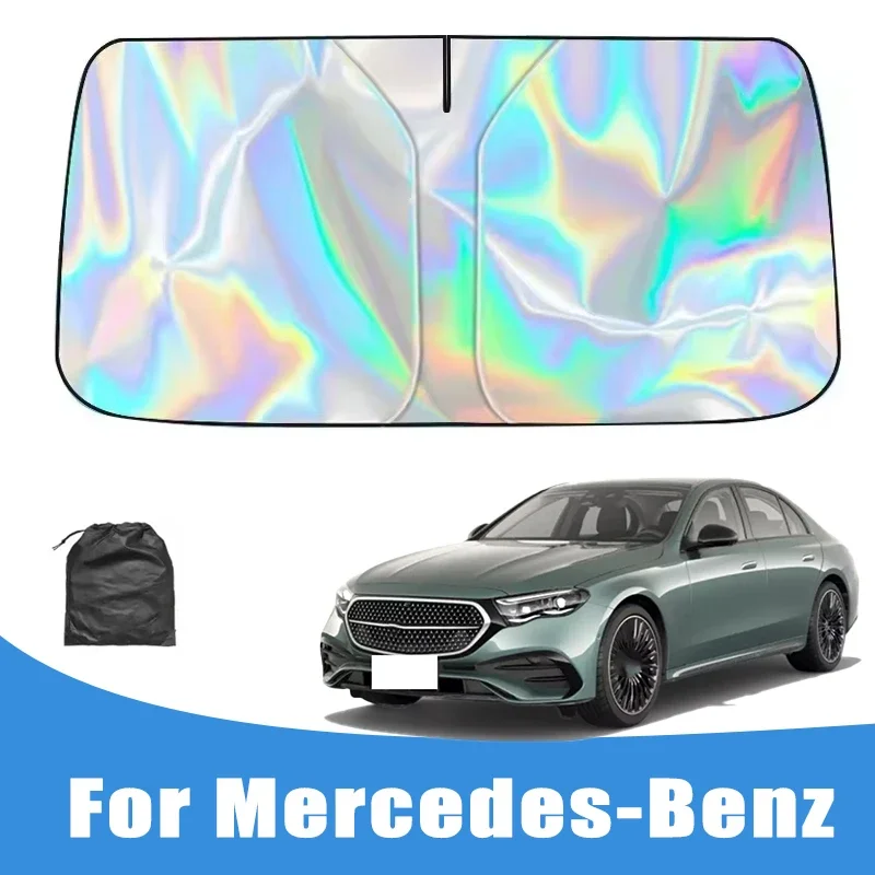 Фото Солнцезащитный экран для лобового стекла автомобиля Mercedes-Benz C, E, S, GLC, GLE, CLA, CLS, A, GLA, GLB, GLS, MLK, M-класса – аксессуары для защиты от солнца №2