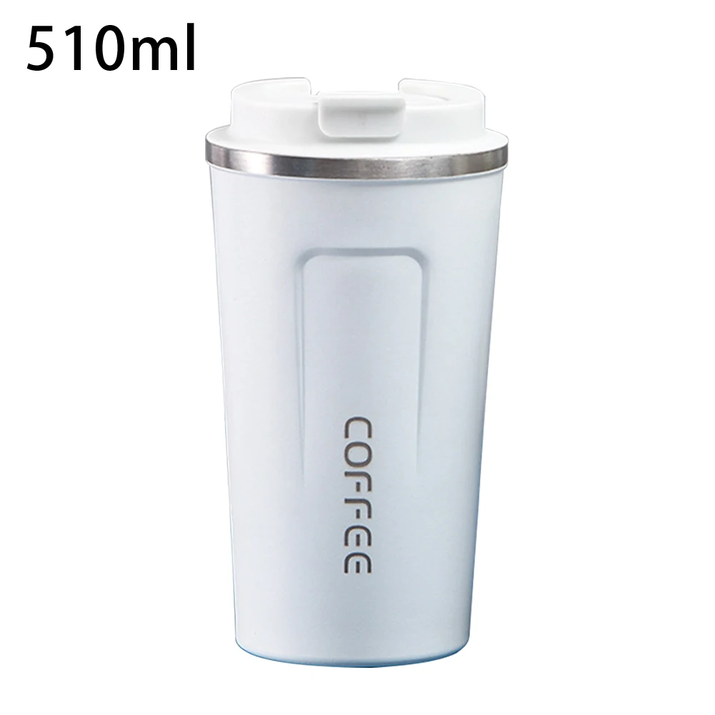 

Water Bottle Coffee Cup 380/510ML Camping Leak-Proof Portable Stainless Steel Travel With Lid Modern Practical
