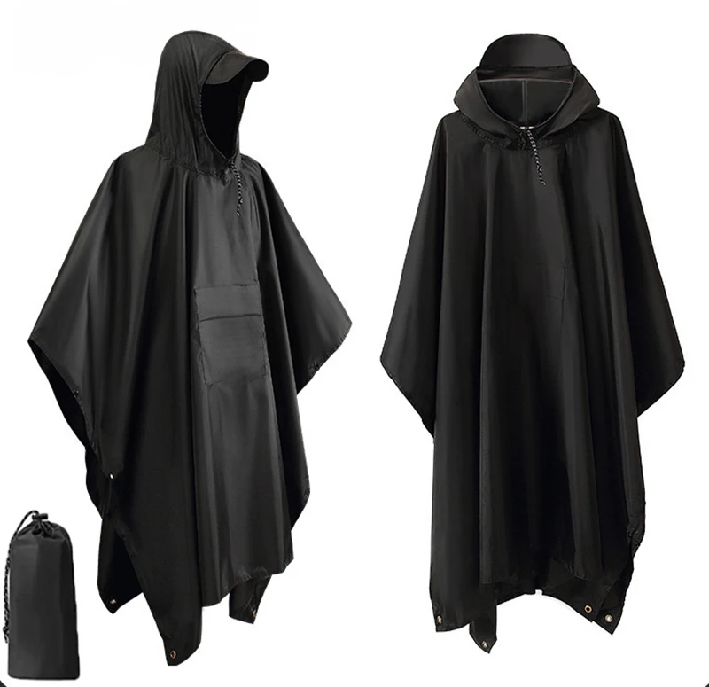 3 в 1 уличный военный дождевик с капюшоном и рукавами водонепроницаемый