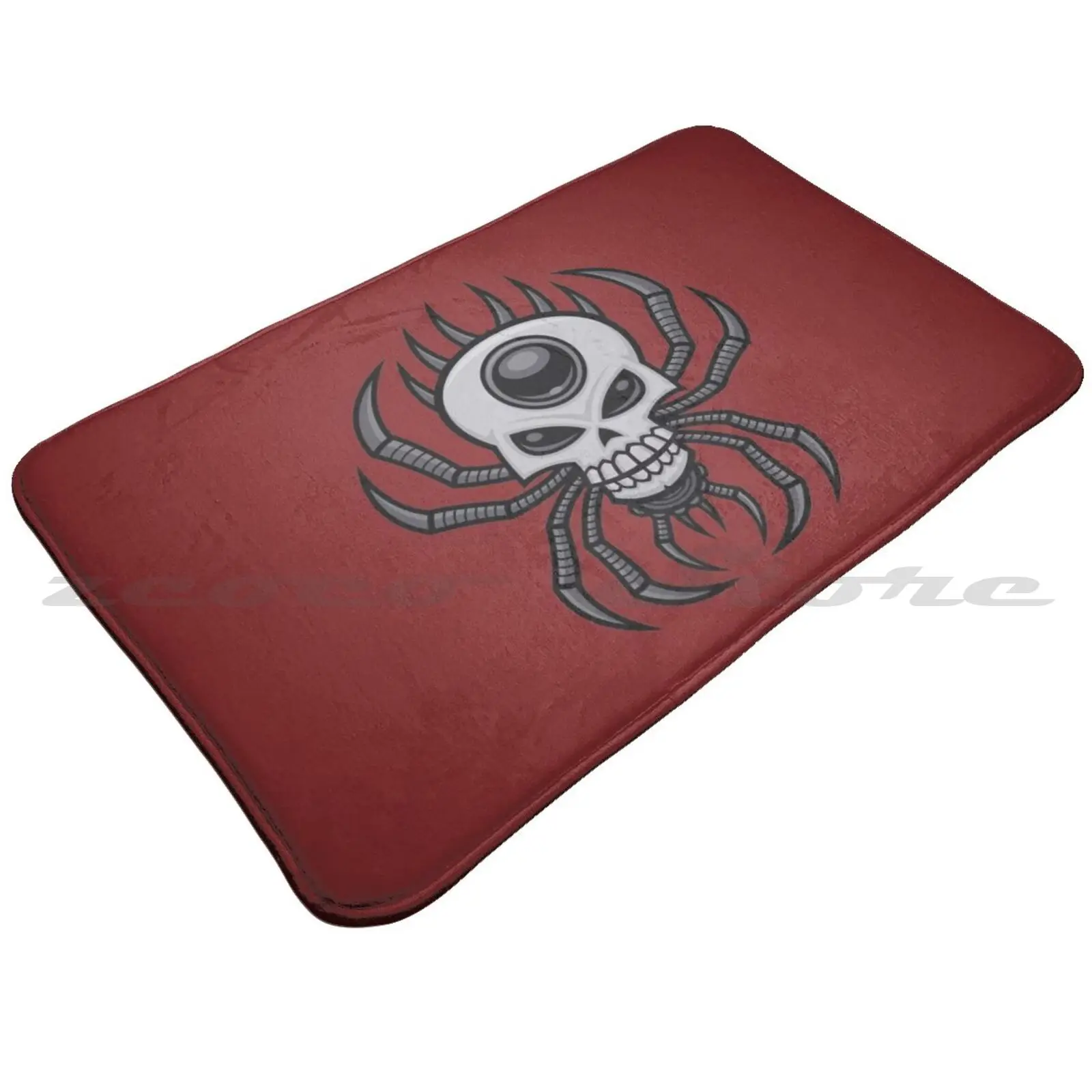 Коврик с черепом пауком нескользящий коврик впитывающий воду дверной паук Череп