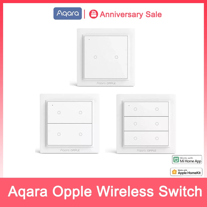 

Original Aqara Opple Wireless Switch Zigbee 3.0 Smart Light Switch 2/4/6 Buttons APP Remote Control For Apple Homekit Mijia APP