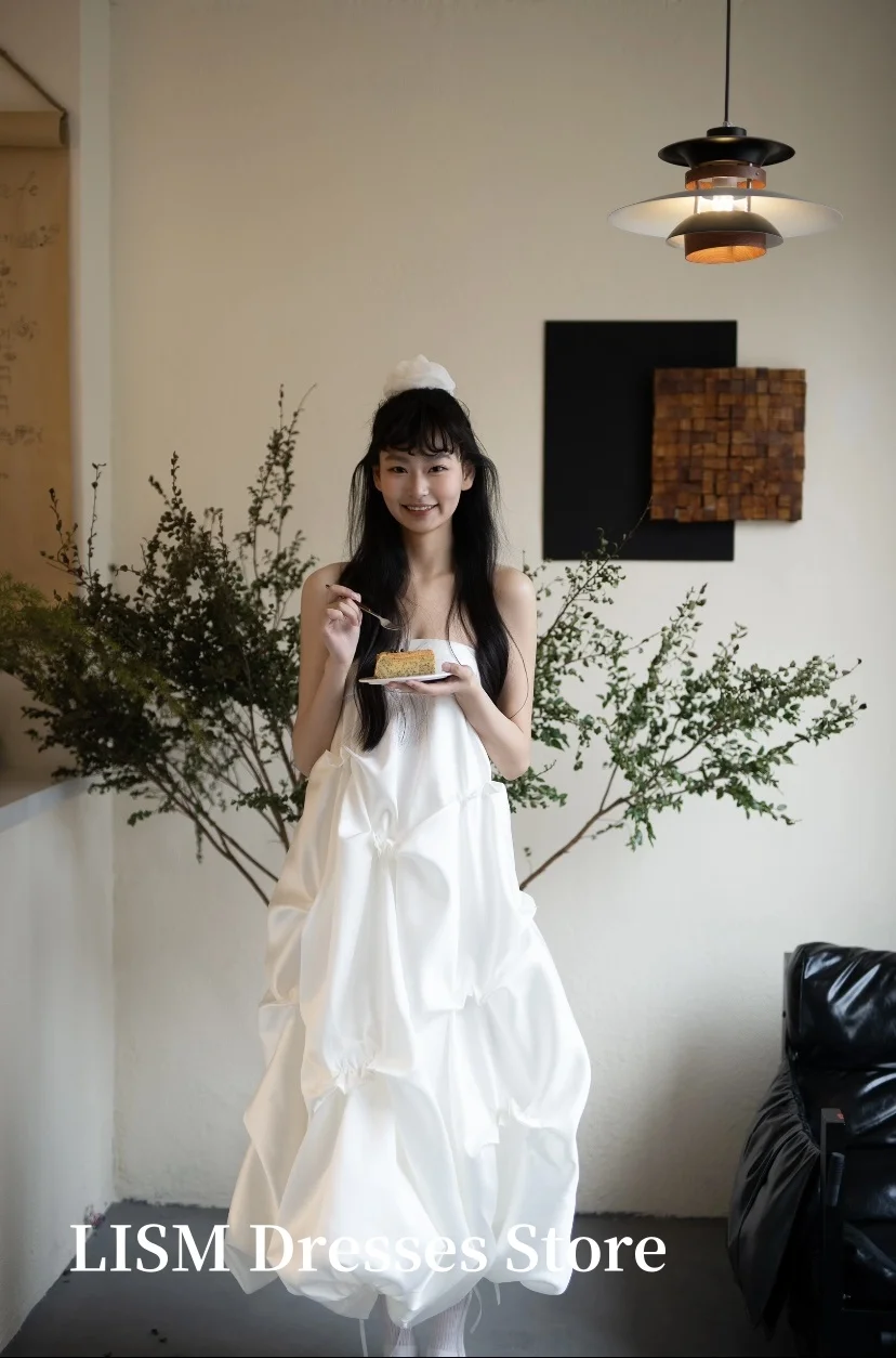 LISM Sweet Korea Свадебное платье атласное без бретелек