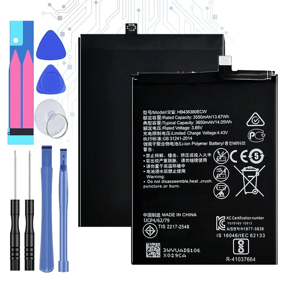 HB 436380 Аккумулятор ECW 3650 мАч для HUAWEI P30 P 30 ELE-L09 ELE-L29 ELE-AL00 ELE-TL00 Аккумуляторы мобильных