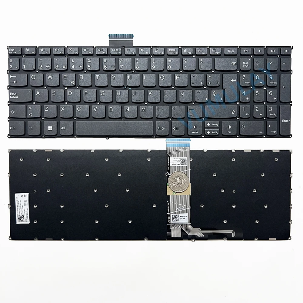 Испанская клавиатура для Lenovo IdeaPad Slim 3-15IAN8 3-15IRU8 3-15ABR8 3-15AMN8 3-16ABR8 3-16IRU8 5-16IRL8 5-16ABR8 5-16IAH8