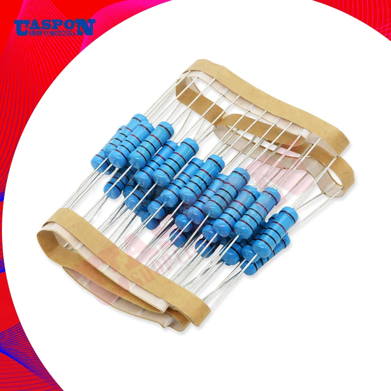 

10pcs 3W Metal film resistor 1% 1R ~ 1M 1R 4.7R 10R 22R 33R 47R 1K 4.7K 10K 100K 1 4.7 10 22 33 47 4K7 ohm