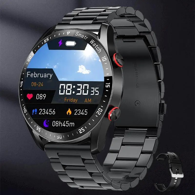 

Ultimate ECG+PPG Business Stainless Steel Strap Bluetooth Calling Waterproof Smart Watch - The Perfect Companion for a Modern L