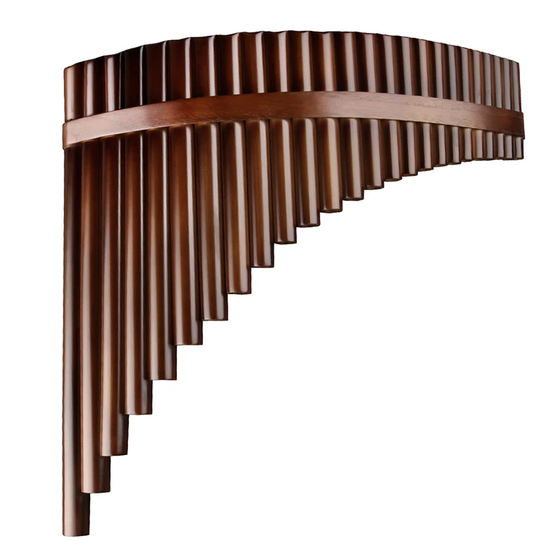 

MoonAngel 25 Pipes C Key Brown Pan Flute Traditional Romanian Woodwind Instrument Bamboo Handmade Pan Pipe