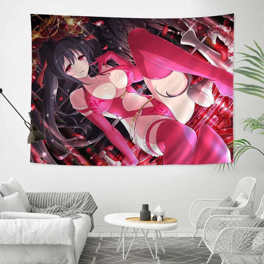 Декоративный гобелен с рисунком в стиле аниме для старшей школы
