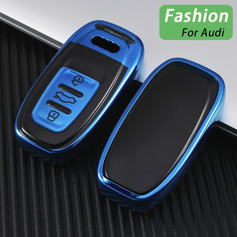

Мягкий ТПУ чехол для автомобильного ключа чехол для Audi A1 A3 A4 A5 A6 A7 A8 Q3 Q5 Q7 S4 S5 S6 S7 S8 R8 TT держатель защитный брелок