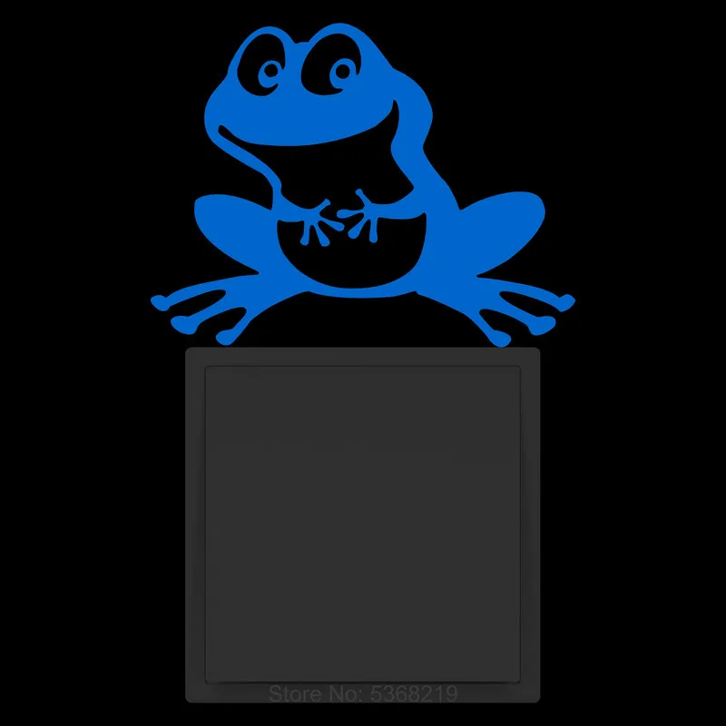 Мультяшная лягушка светящаяся наклейка настенный выключатель для детской