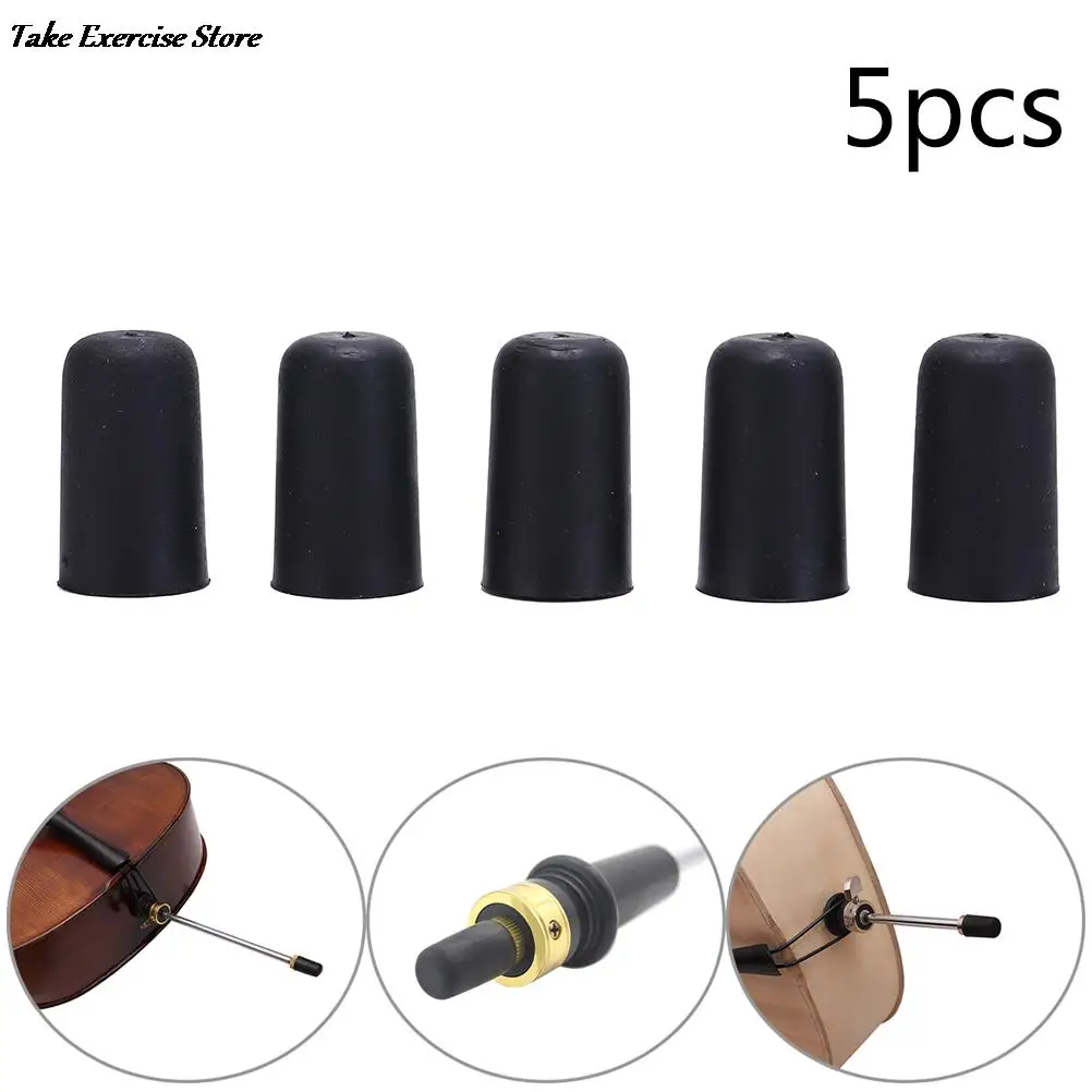 

HOT!Cello Endpin Tip Protector Mat For Cello Stringed Violin Parts Endpin Tip Rubber Cello tail pin case Tip Cap Protector 5 Pc