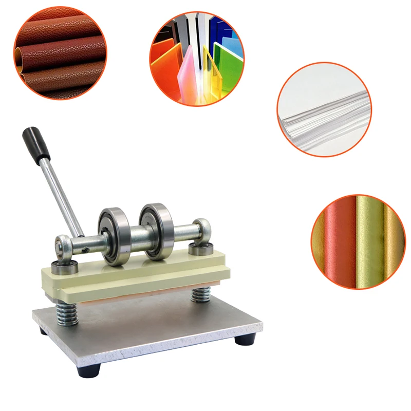 Dual Wheel Leather Cutting Machine Manual Die Punching Hand Press Cutter For Craft DIY Paper PVC/EVA Sheet