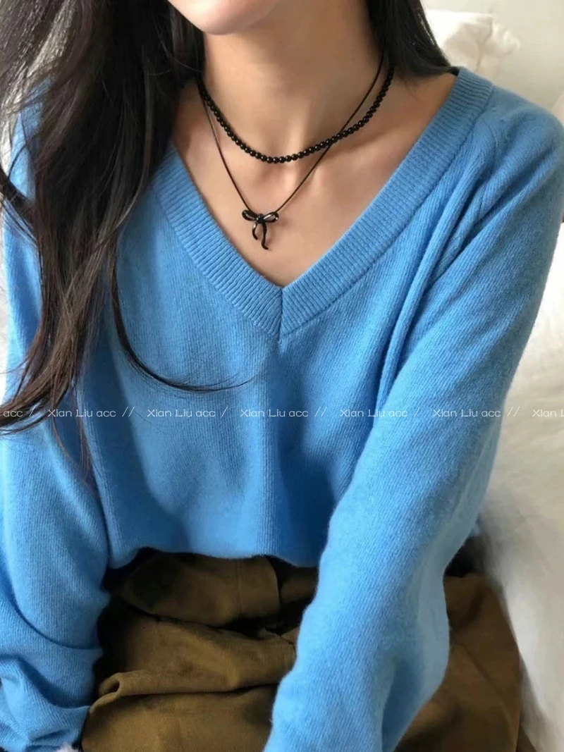 Black Beaded Bow Necklace Women 2024 New Popular Choker Design High-Grade Accessories