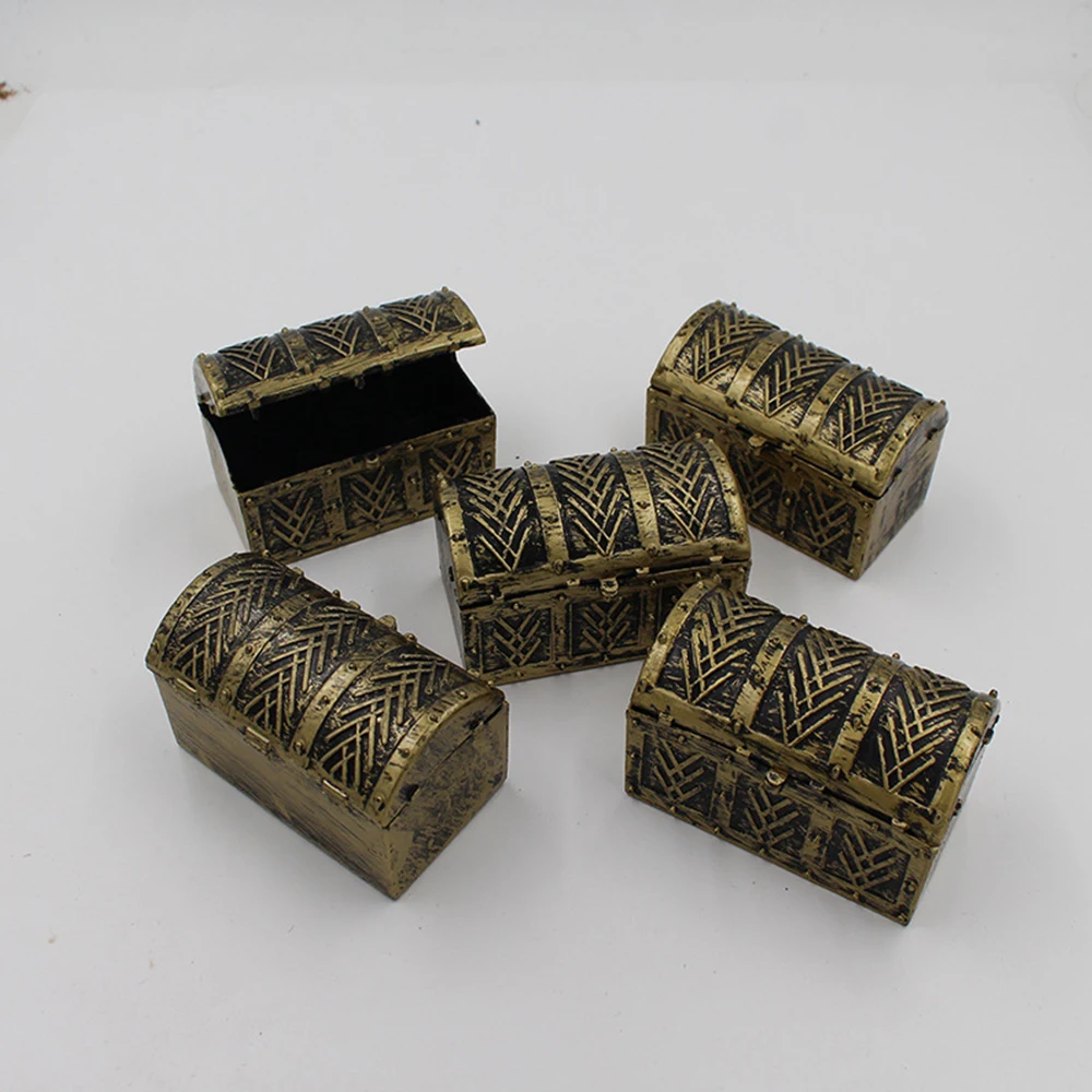 

10pcs Vintage Jewelry Organizer Party Storage Festival Children Gift Pirate Mini Home Decor Treasure Chest Trinket Accessories