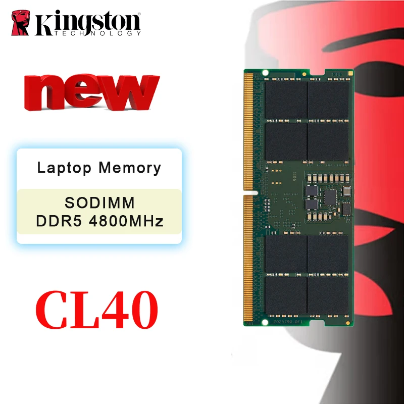 

Оперативная память для ноутбука Kingston DDR5 4800 МГц без коррекции ошибок, 16 ГБ, 32 ГБ, 262 контактов, поддержка процессора Intel 12, CL40
