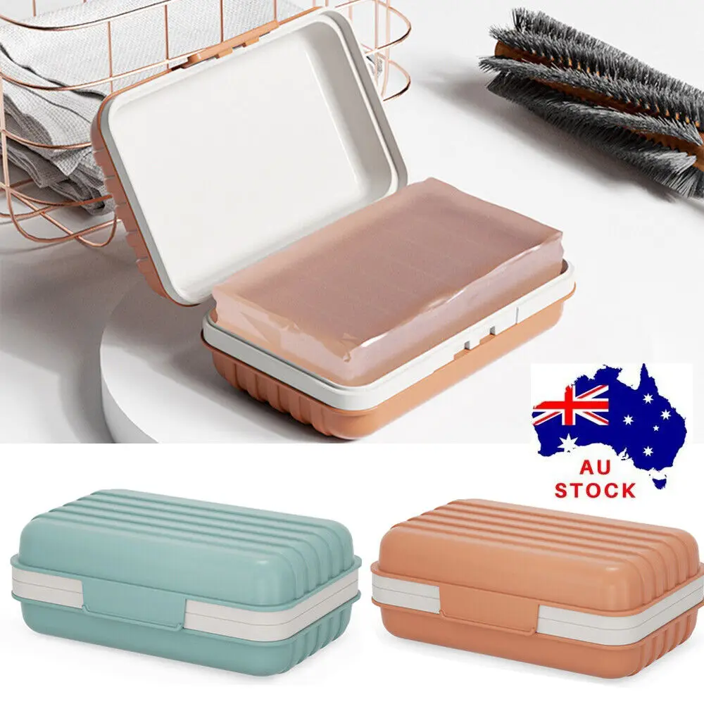 

Nordic Soap Box Dish Plate With Lid Lock Sealed Travel Hiking Leakproof Container Holder Home Shower Bathroom Storage Cover Case