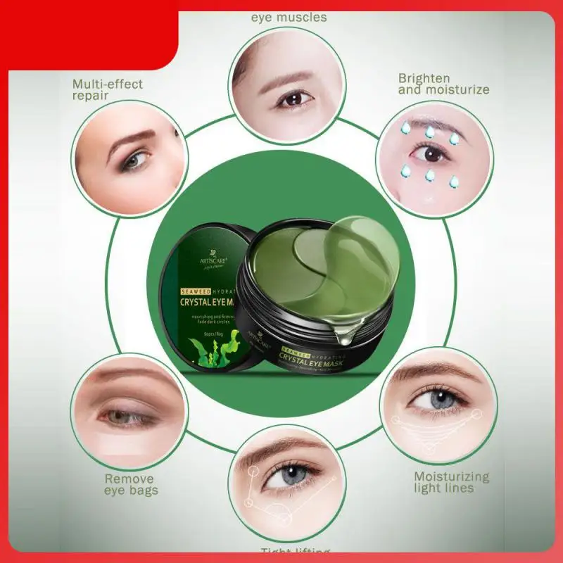 

Seaweed Eye Mask 60pcs Remover Dark Circles Collagen gel Eye Patches Anti-Puffiness Anti-Aging Moisturizing Anti-Aging TSLM1