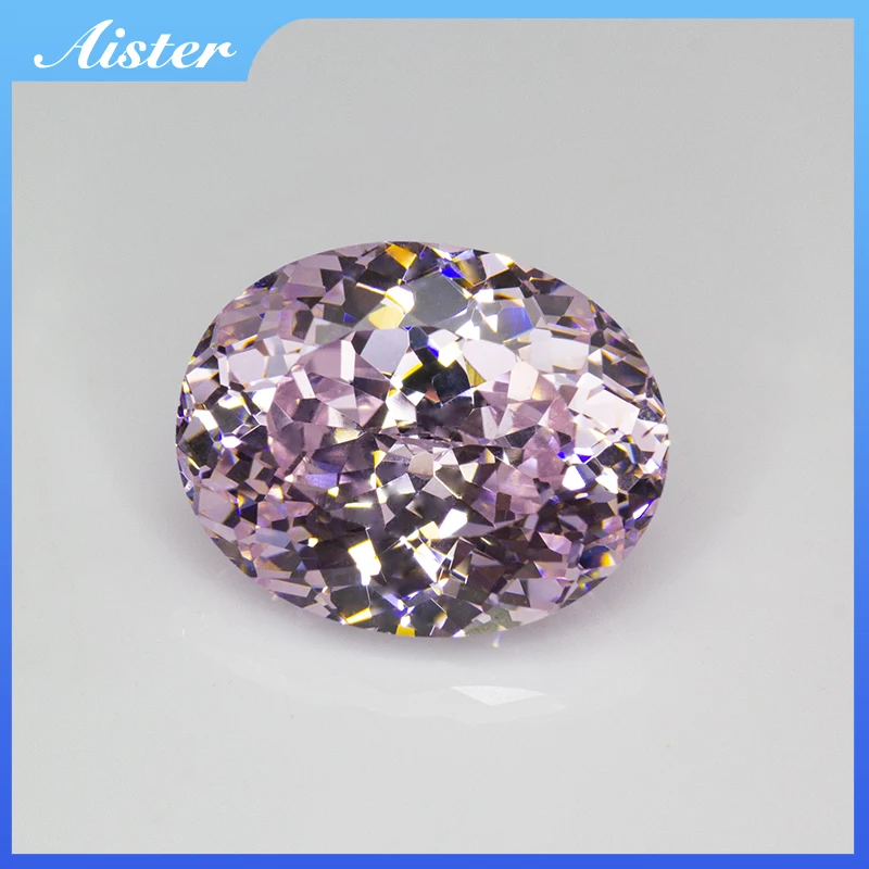 Новинка Искусственный Розовый овальный 100 граненый кубический цирконий