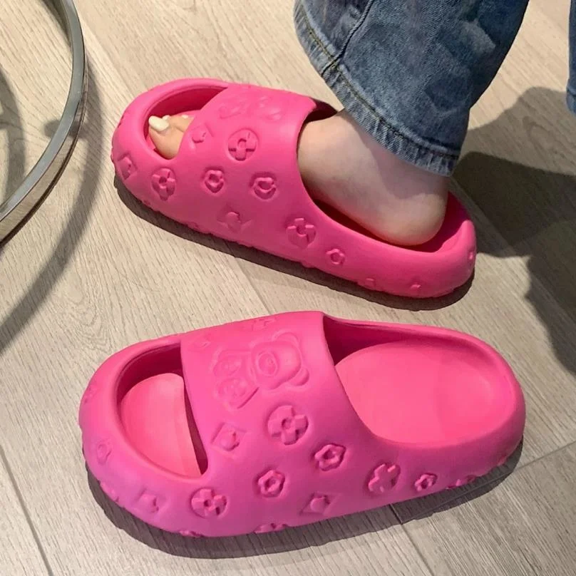 

Women Platform Slippers Women Sandals Girls Beach Slides Thick Sole Ladies Home Slipper Indoor Cute Cartoon Summer Shoes