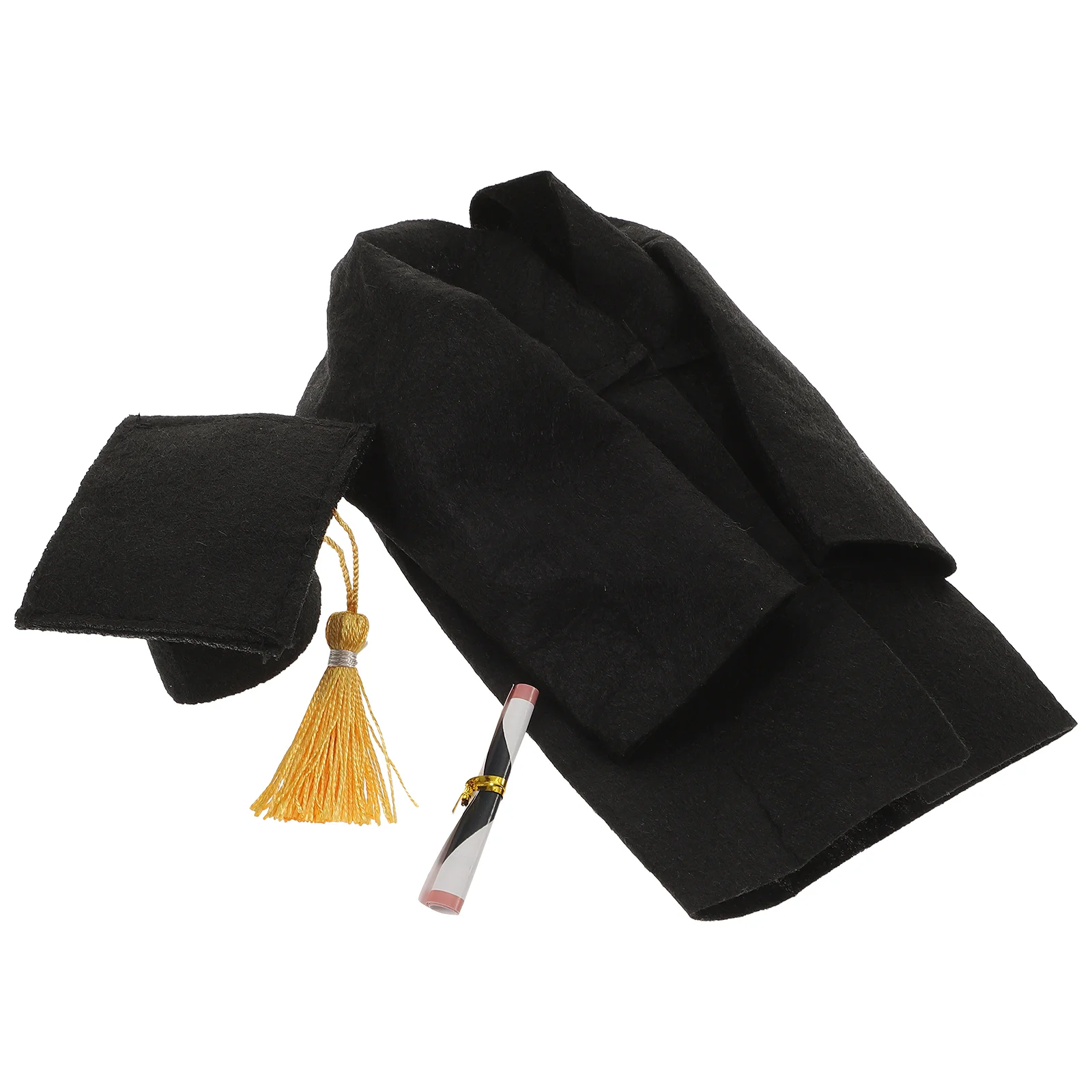 

Felt Beverage Bottle Topper Mini Graduation Hat Decorations Glass Stopper Caps Jar