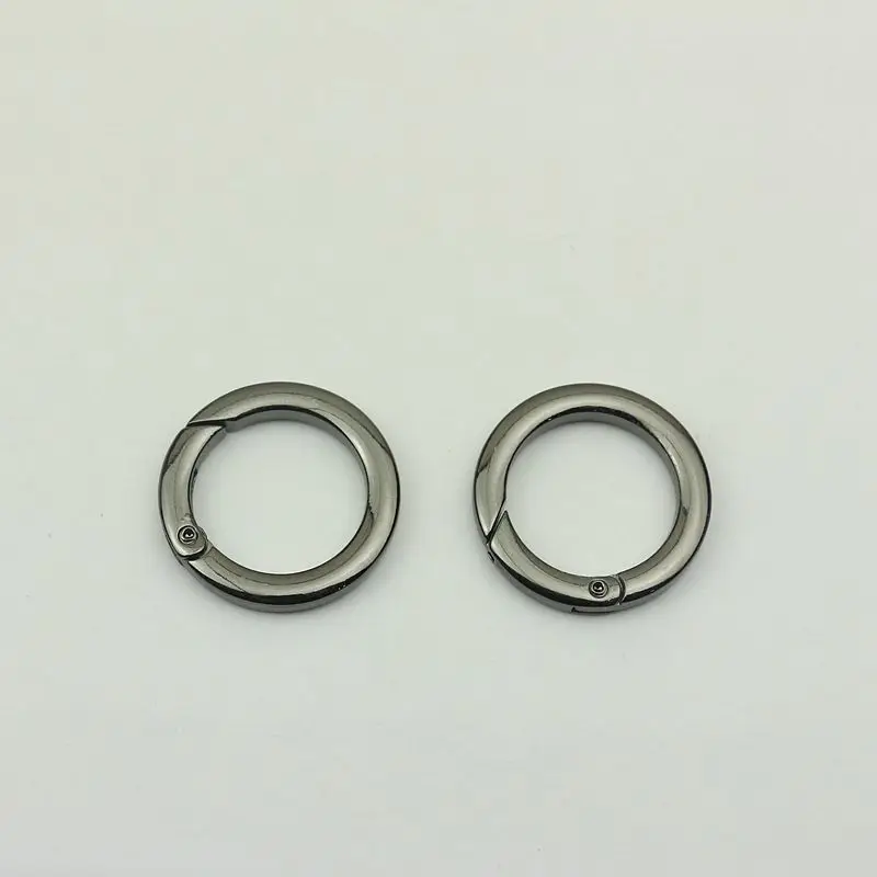 30Pcs 25mm Flat Metal Spring Rings Bag Strap Hook Buckle Handbag O Ring Connector Belt Clasp Dog Collar Buckles DIY Accessory