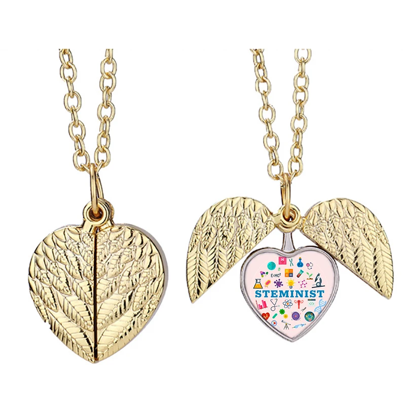 

Steminist Daq сердце активное ангельское крыло ожерелье красивое ожерелье с подвеской модные ювелирные изделия