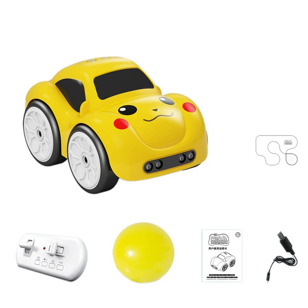 

RC Car Intelligent Sensor Remote Control Cartoon Mini Car Radio Controlled Electric Cars Mode Music Light Toys(D)