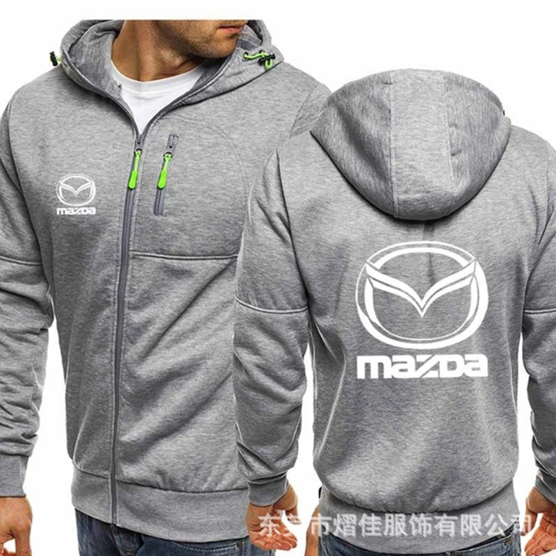 

Новинка 2022, модная мужская Весенняя Толстовка для мотоцикла MAZDA, хлопковая повседневная мужская толстовка на молнии