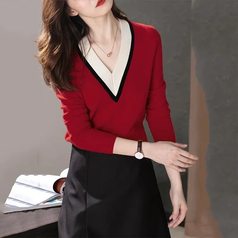 2024 весенний удобный простой трикотаж женская одежда однотонные модные