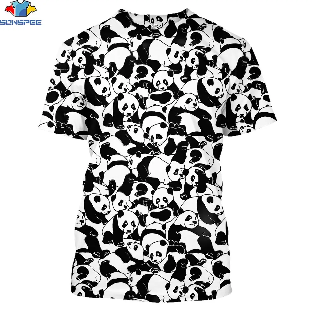 

SONSPEE 3D Print Cartoon T-Shirts for Men Women Funny Animals Avatars Cute Panda Stickers TShirts Summer Casual Couples Tee Tops
