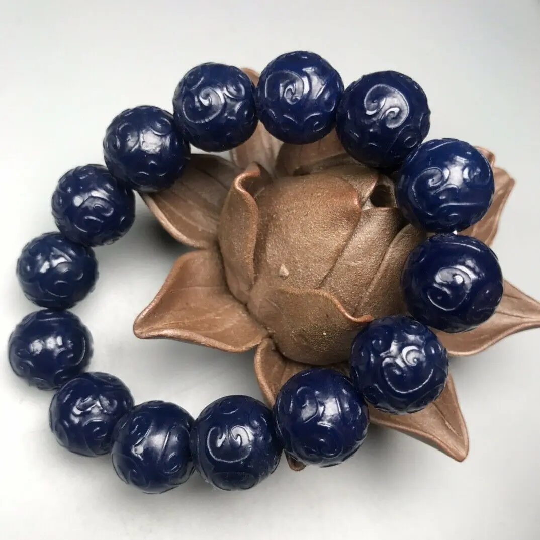 

Китайский нефритовый браслет 16 мм, бусины из натуральной тибетской тыквы дзи, браслет из агата, ювелирные изделия