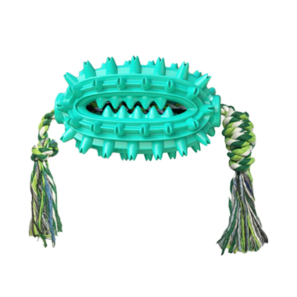 

Pets Chewing Toy with Rope TPR Teeth Grinding Toys Entertainment Interactive Gaming Supply Home Living Room Yard Green